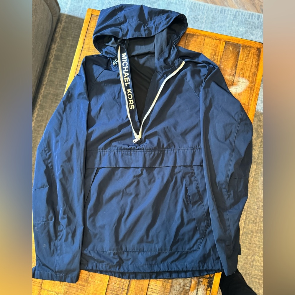 Michael Kors hooded pull-over windbreaker.